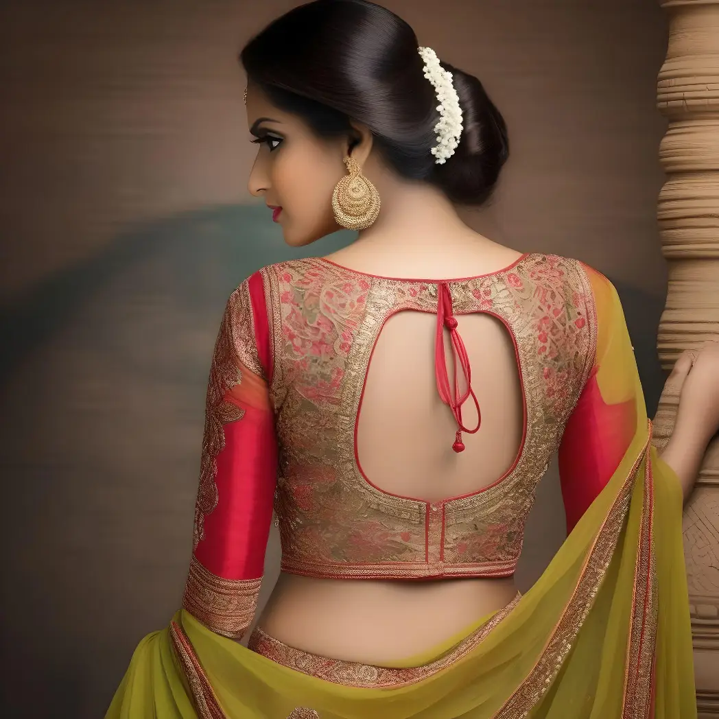 10 Exquisite Blouse-back Designs: A Fusion of Trendy and Traditional Fashion