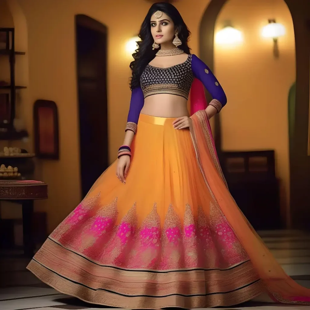 25 Simple Net Lehenga Designs to Elevate Your Traditional Look 11