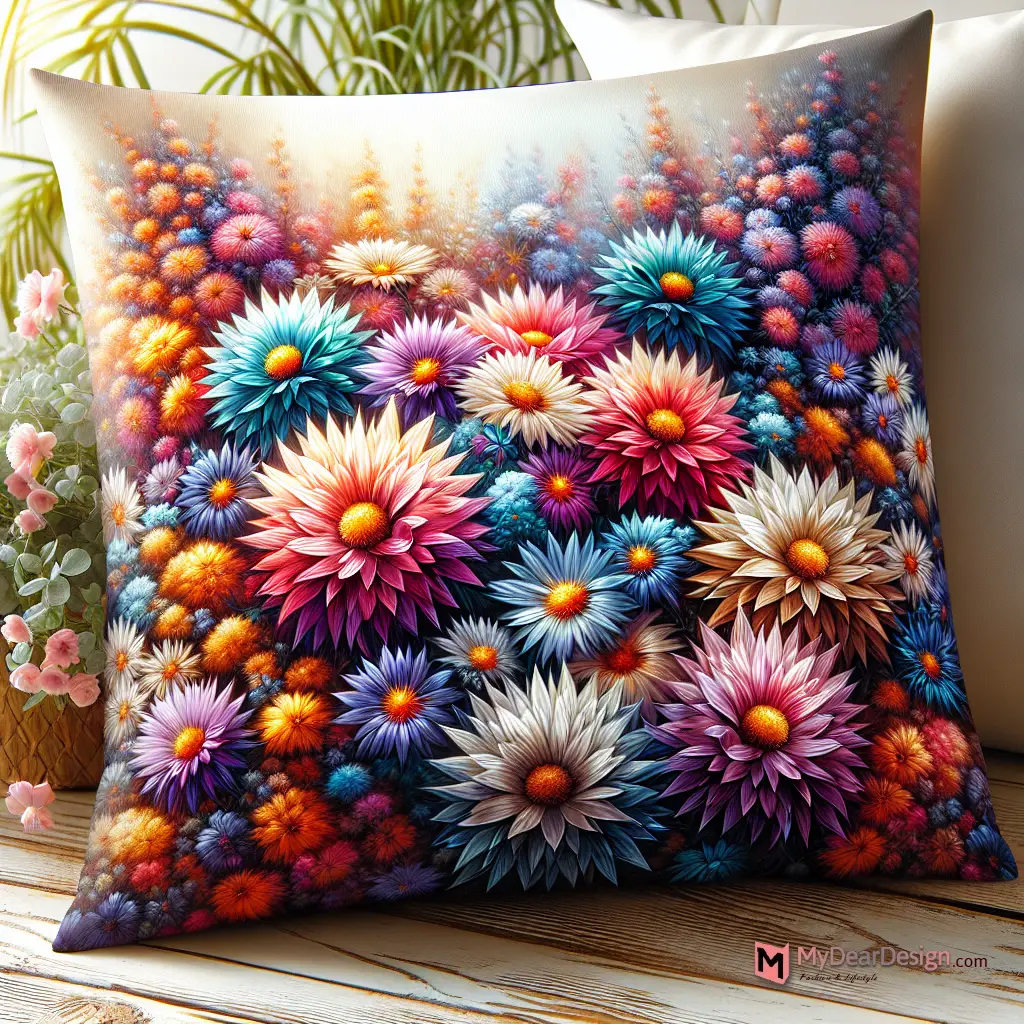 Aster Floral Pillow Cover Designs