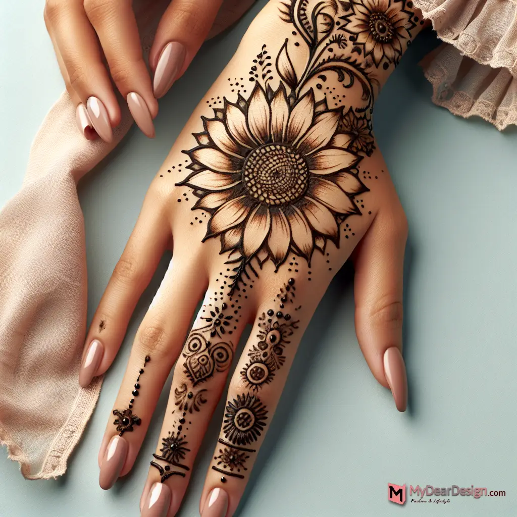 Sunflower Mehndi Design Trends