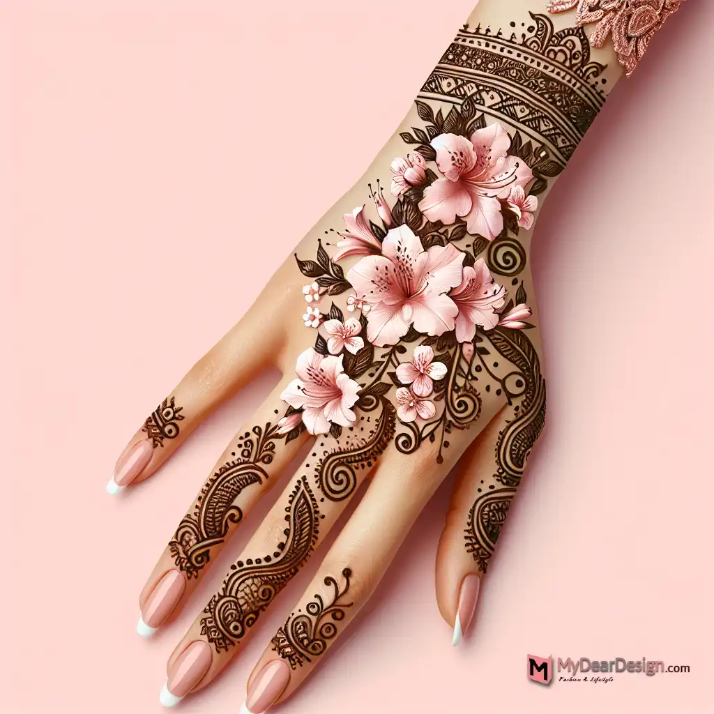 13 Amazing Azalea Flower Mehndi Designs That You Need To Try