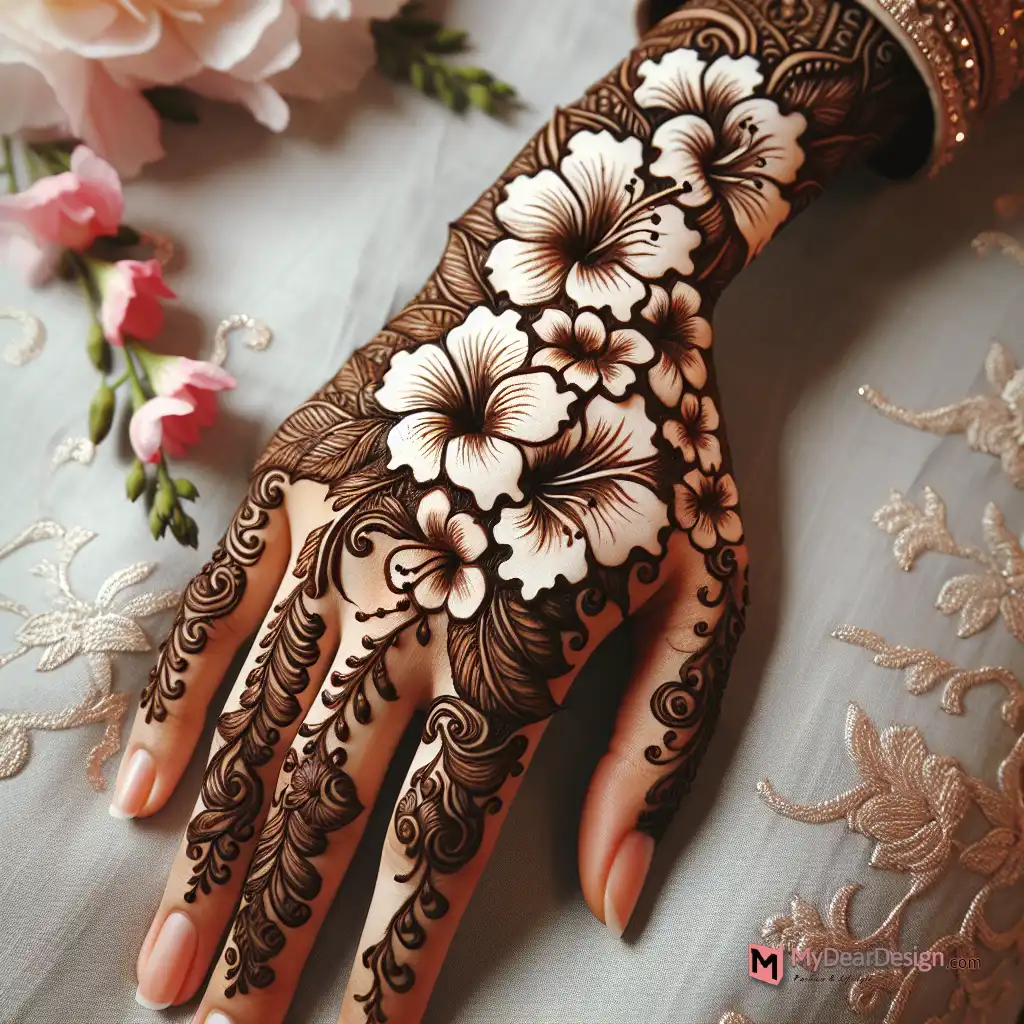 Amazing Azalea Flower Mehndi