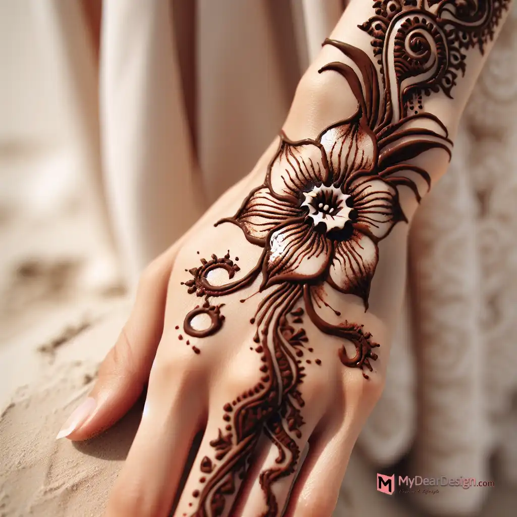 Daffodil Henna Tattoo Design