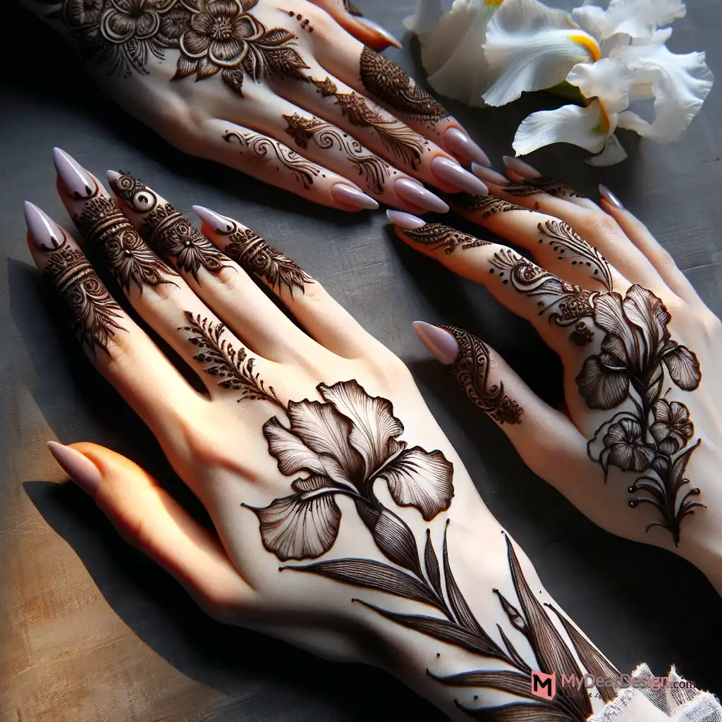 Best Iris Flower Mehndi Designs to Try for Your Next Mehndi Event