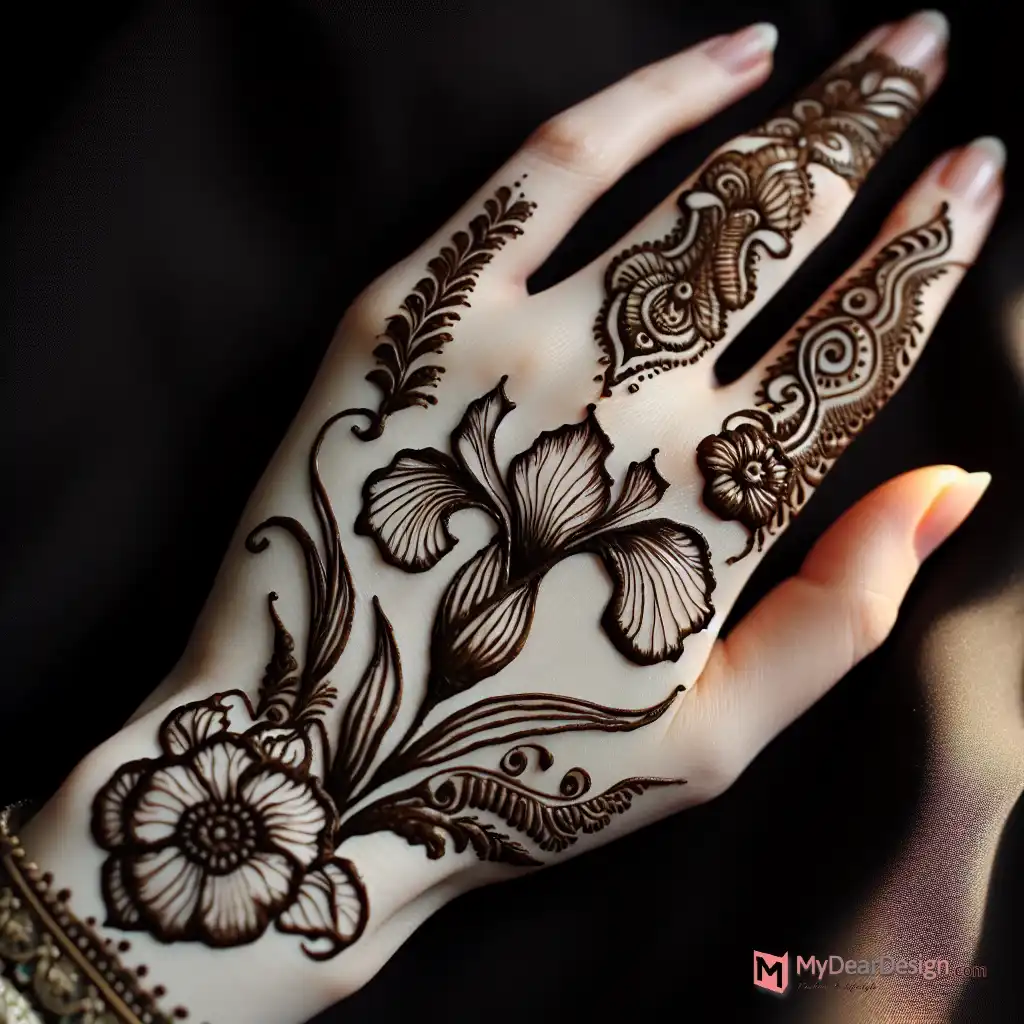 Quick and Easy Iris Mehndi Ideas