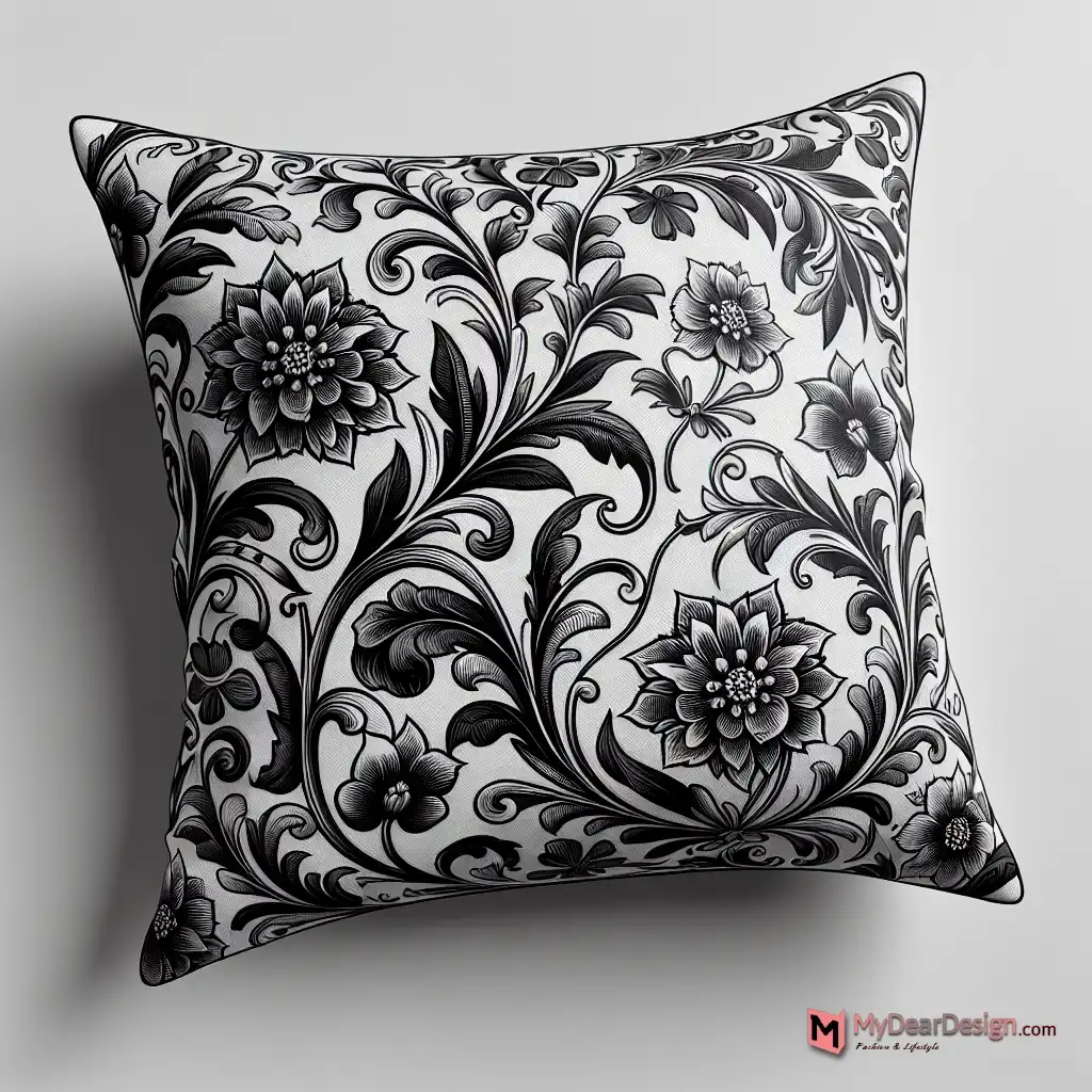 Bryony floral pattern pillow