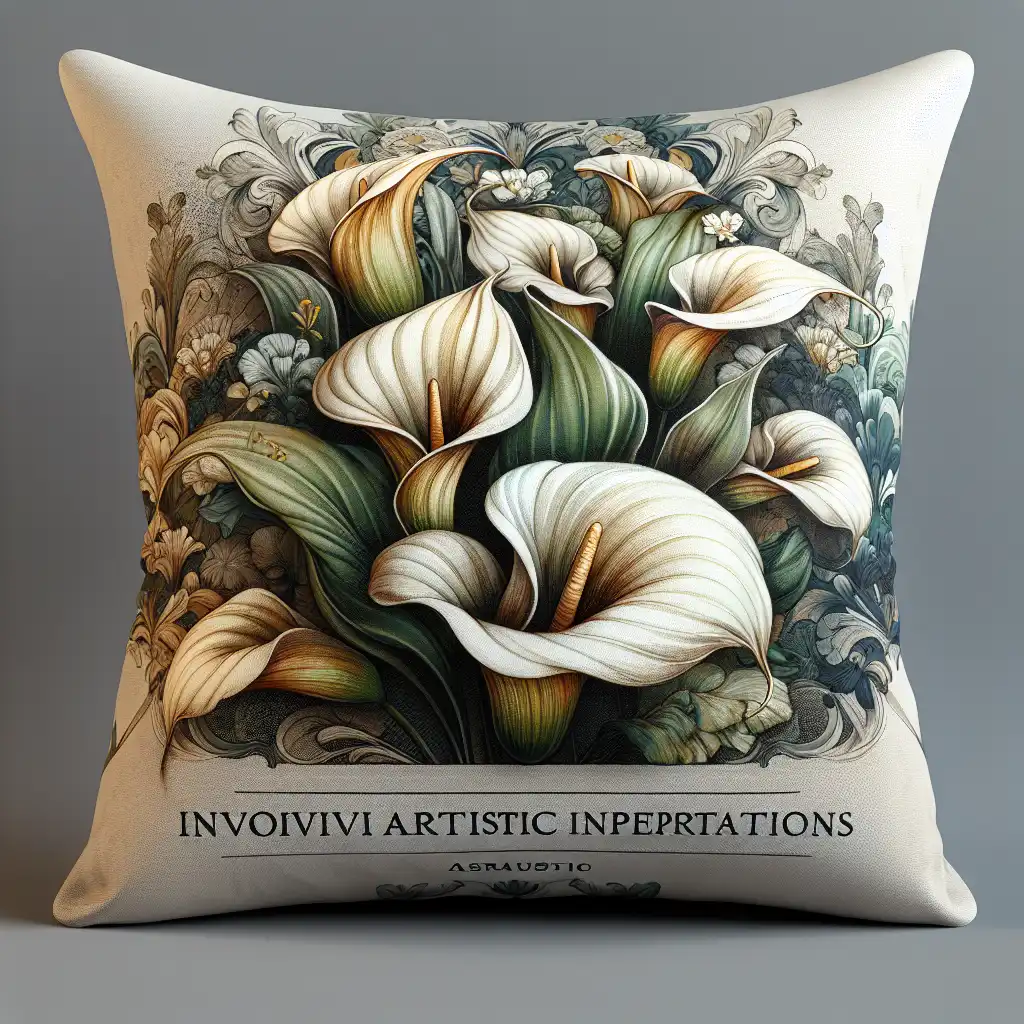 10. Calla floral design pillow