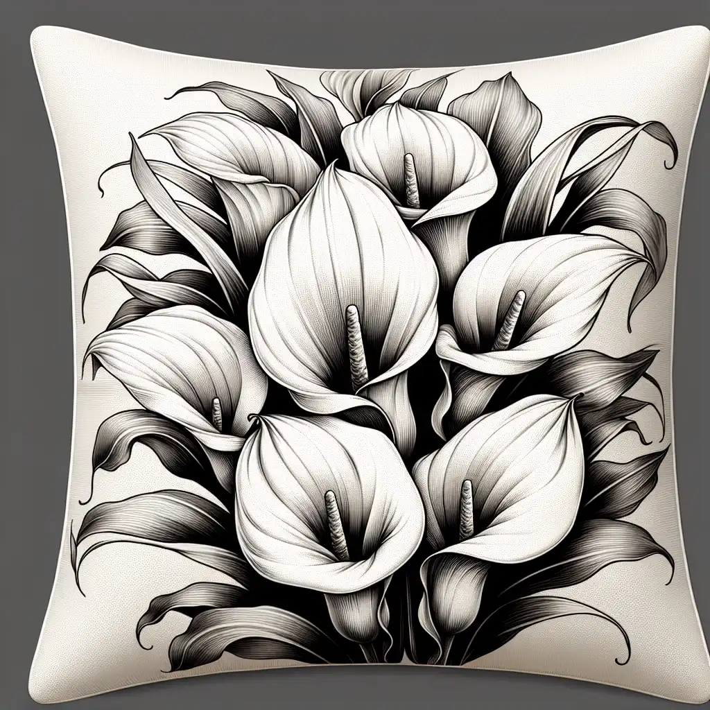 1. Calla Floral Pillow