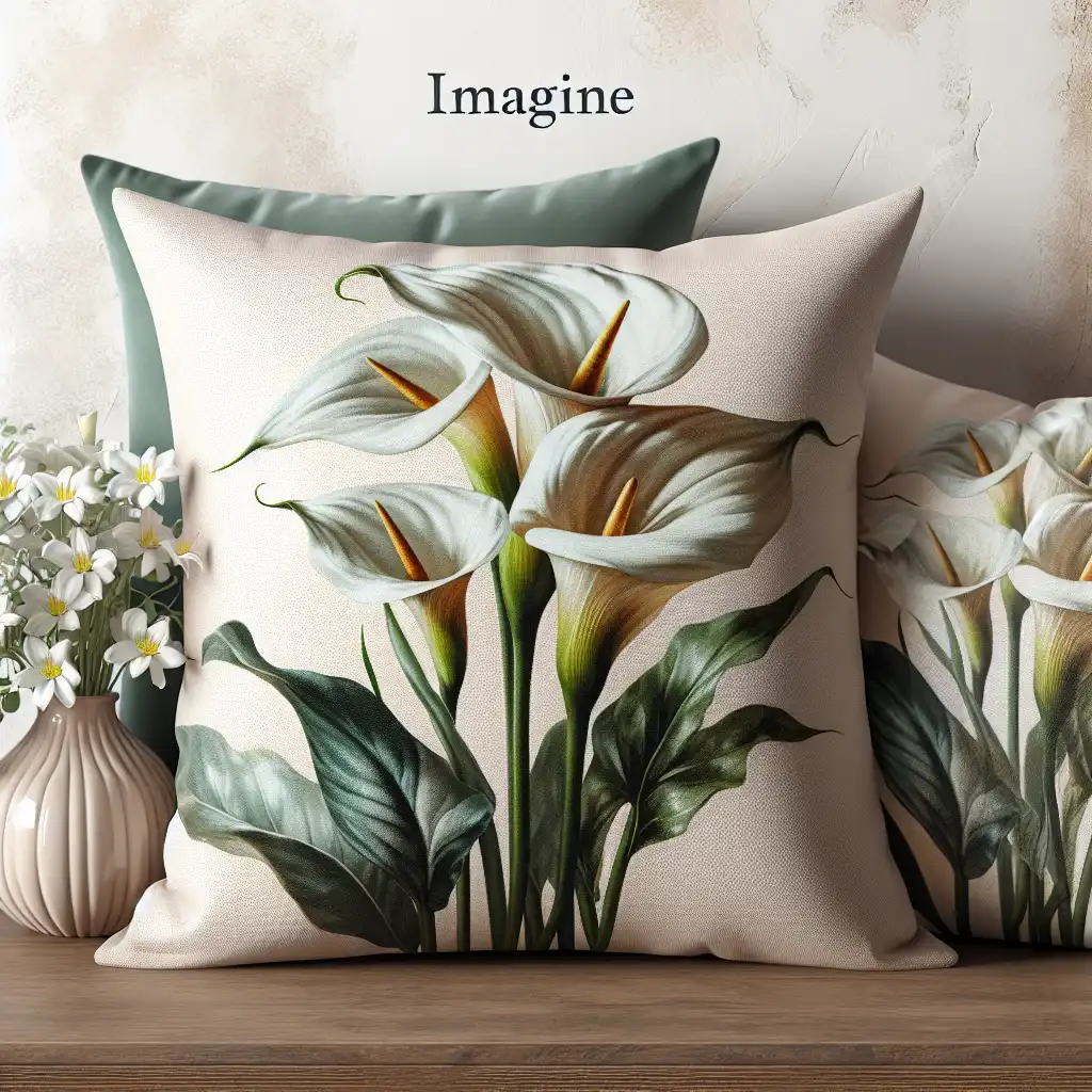 2. Calla floral pillow cover