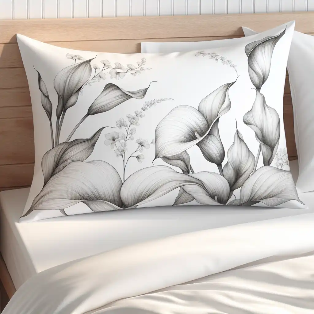 3. Calla floral pillowcase