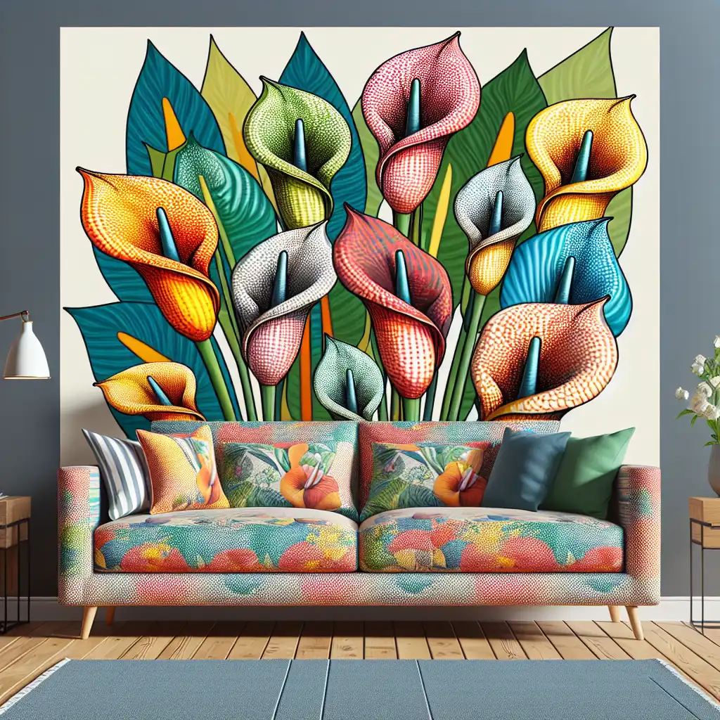 6. Calla floral couch pillow