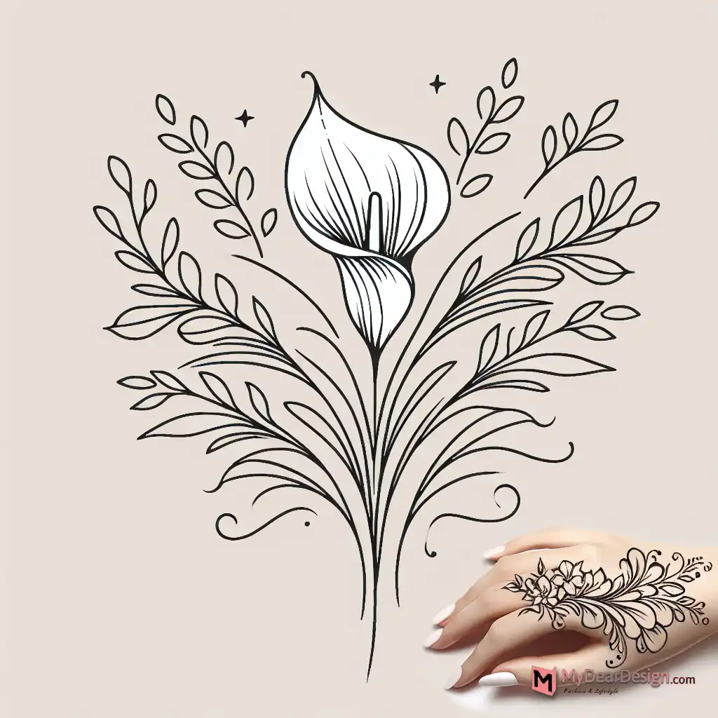 Calla Flower Mehndi