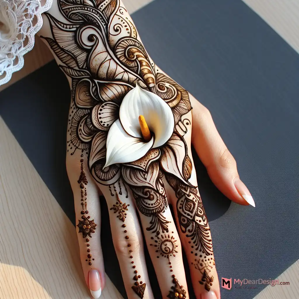 Calla Flower Mehndi