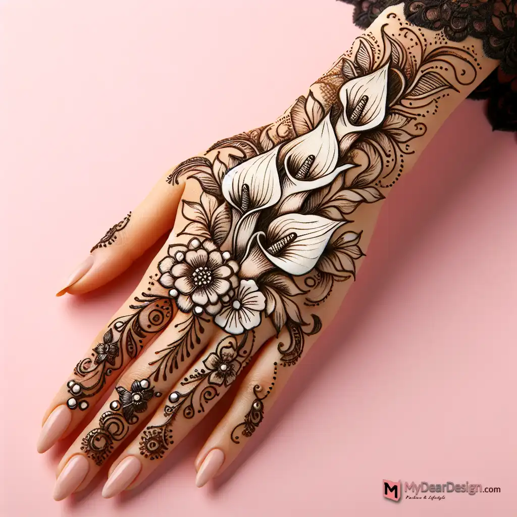 Calla Flower Mehndi