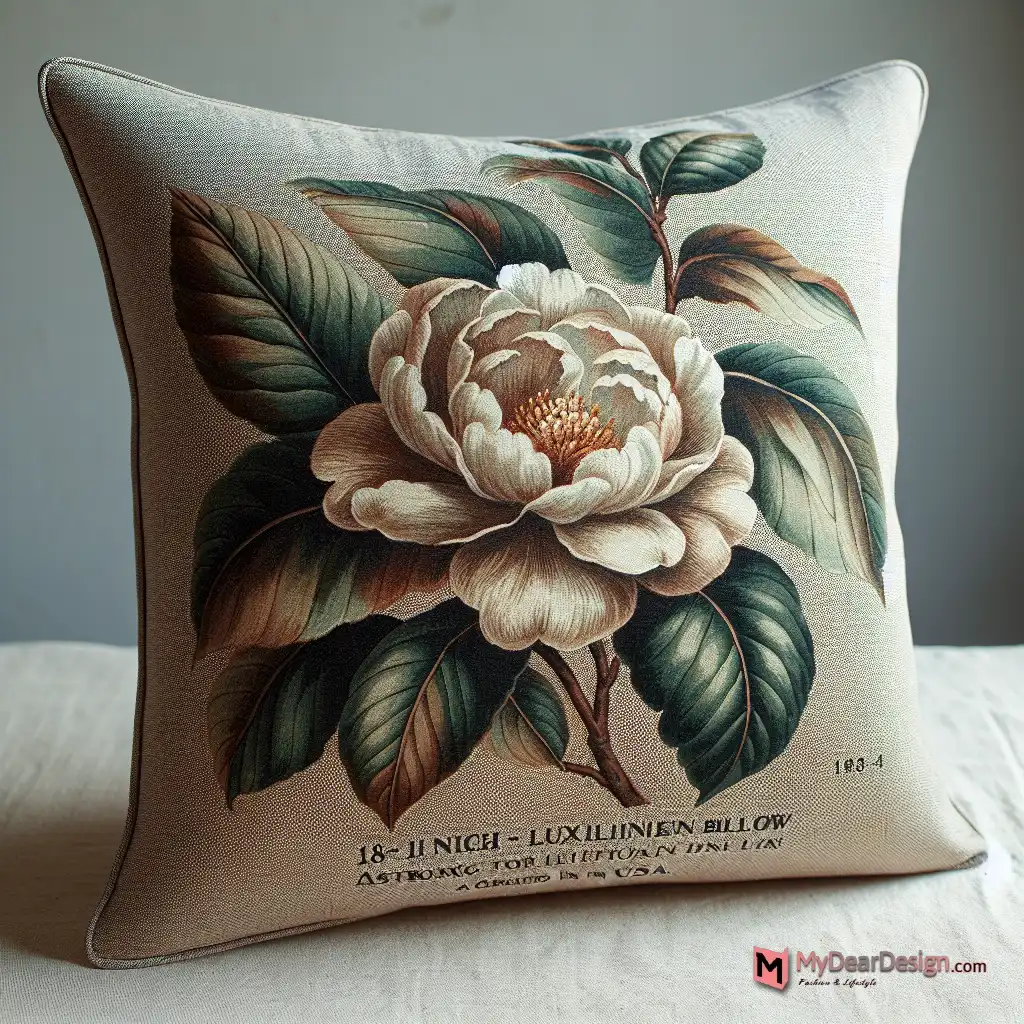 Camellia Floral Pillow