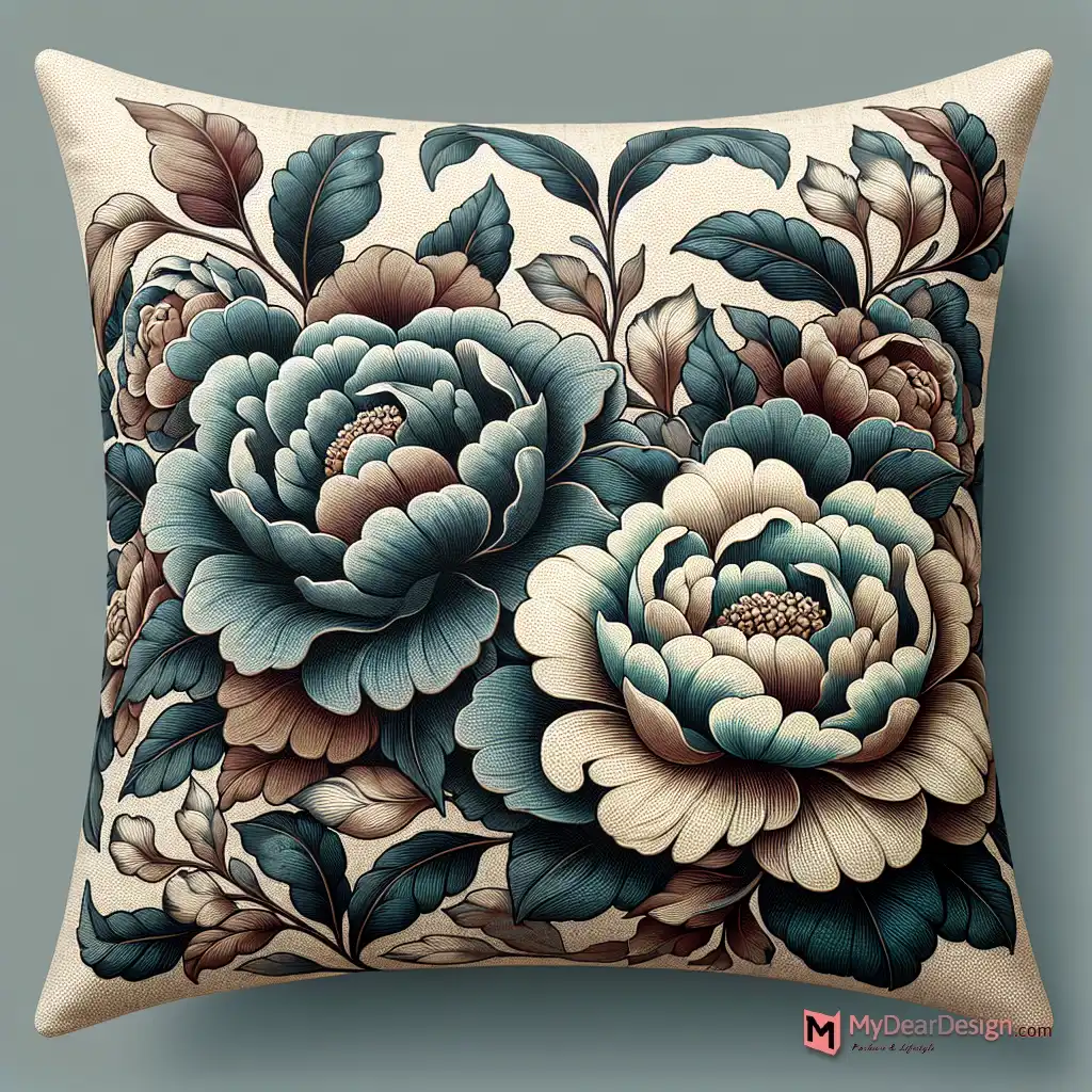 Camellia decorative pillow