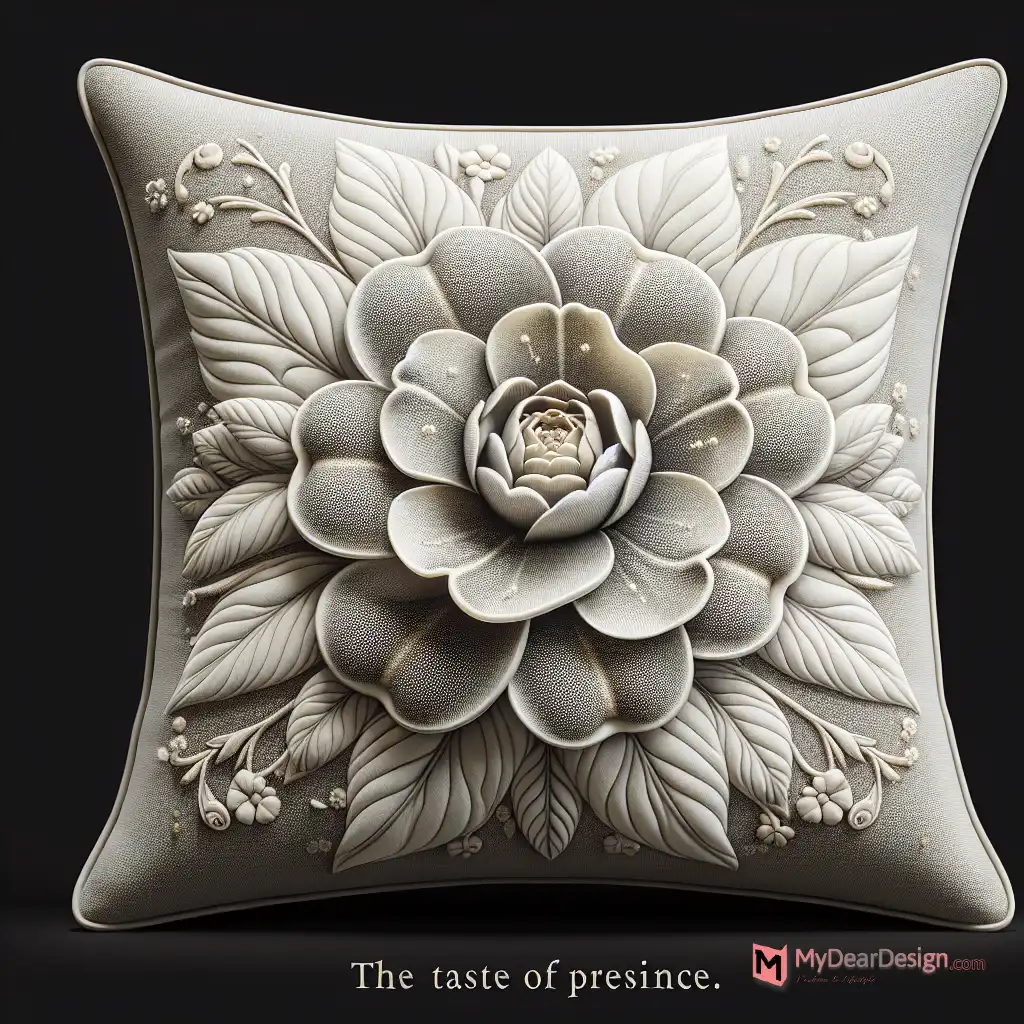 Camellia accent pillow