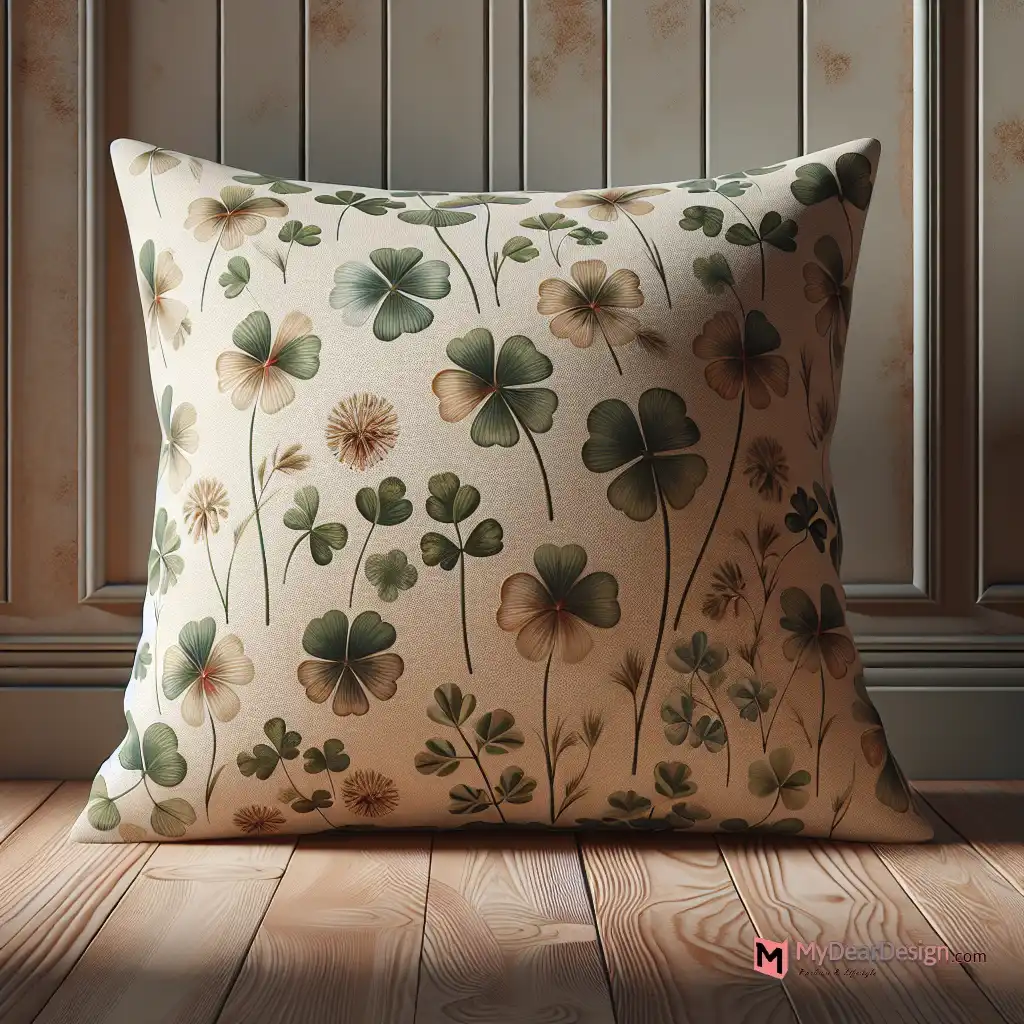 Clover Print Pillow Cover