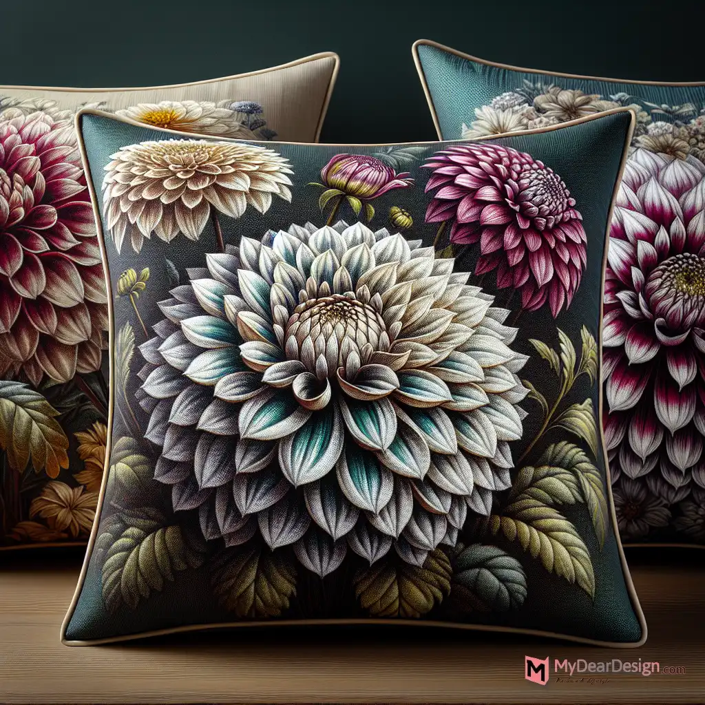 Dahlia cushion cover