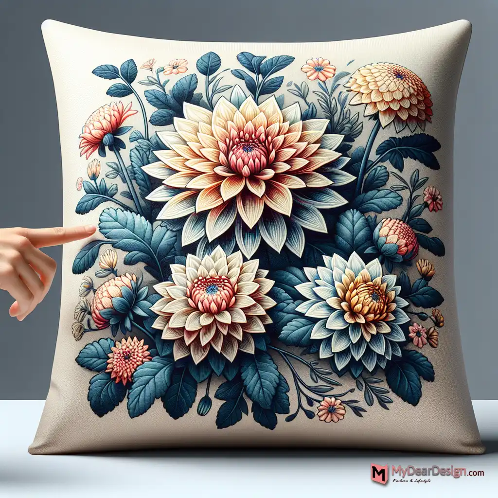 Dahlia pillow cover