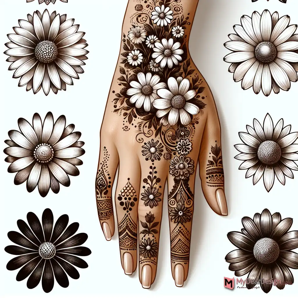 7 Daisy Flower Mehndi Design: Pretty Designs Today