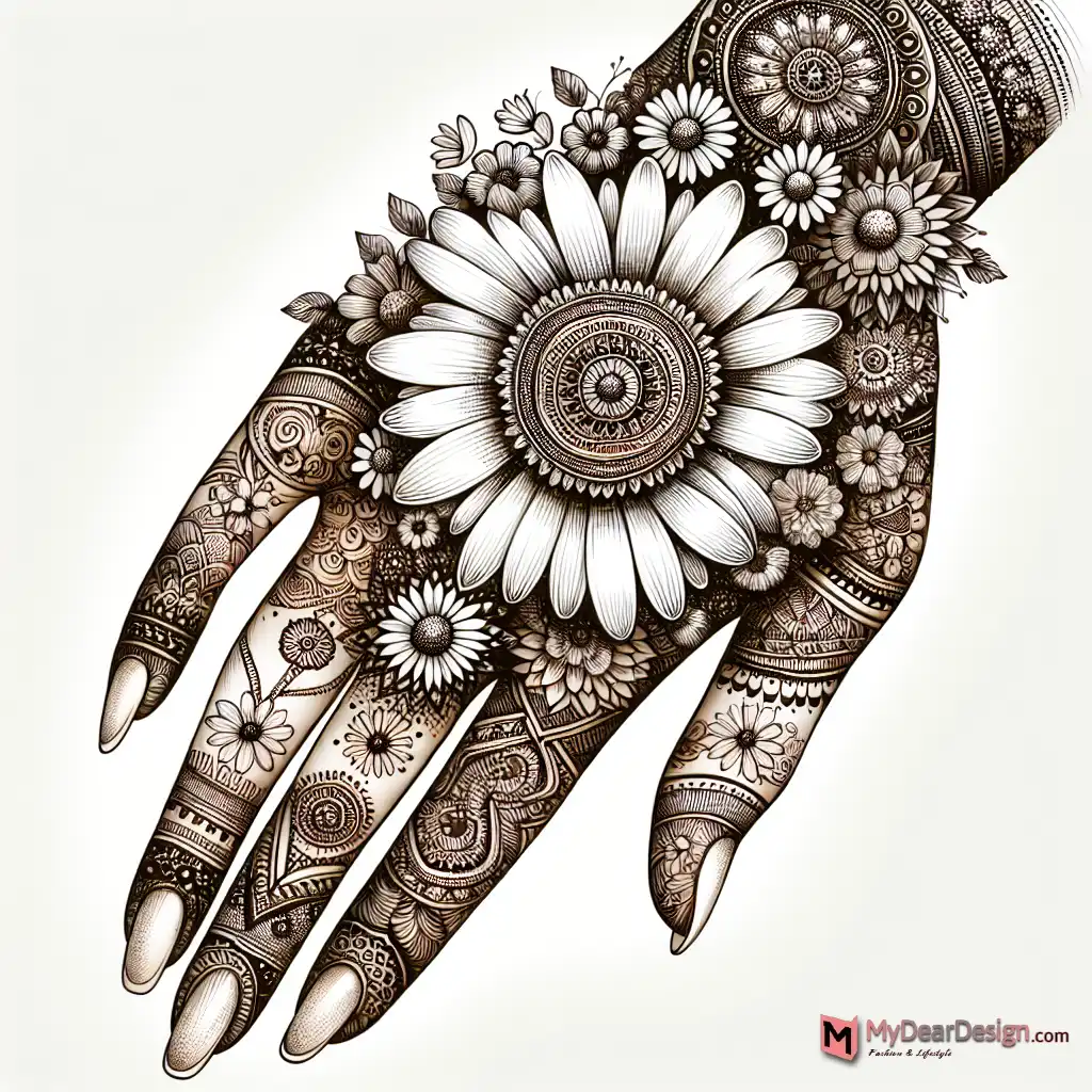 Intricate Daisy Mehndi Designs