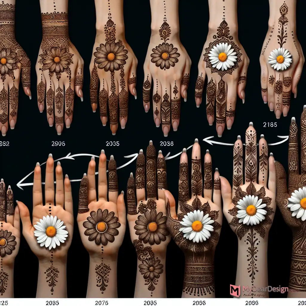 Evolution of Daisy Mehndi Designs