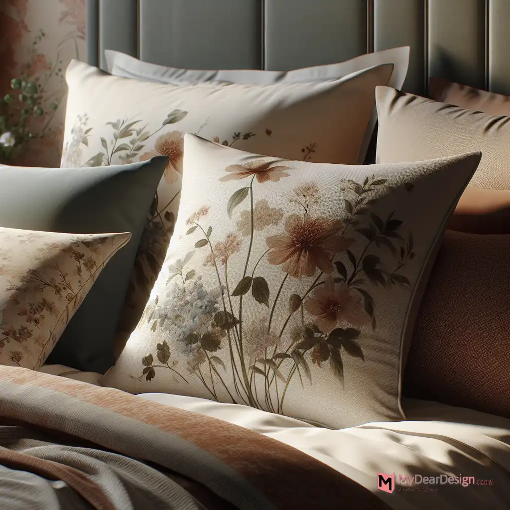 13. Hazel Floral Bed Pillow