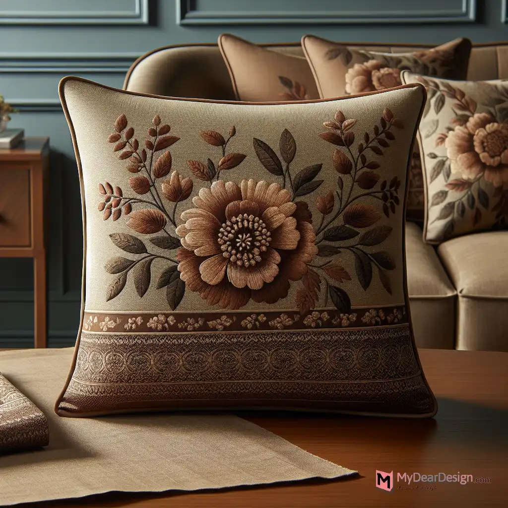 19. Hazel Floral Pillow for Couch