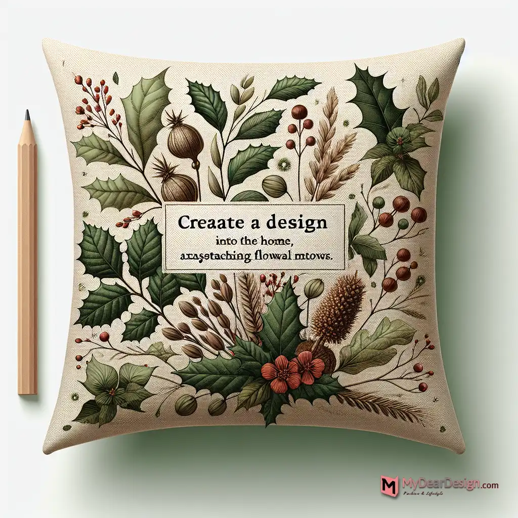 6. Hazel Botanical Pillow