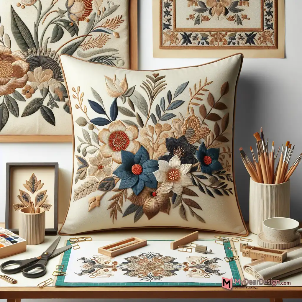 9. Hazel Floral Decorative Pillow