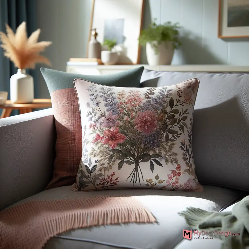 Heather Floral Sofa Pillow