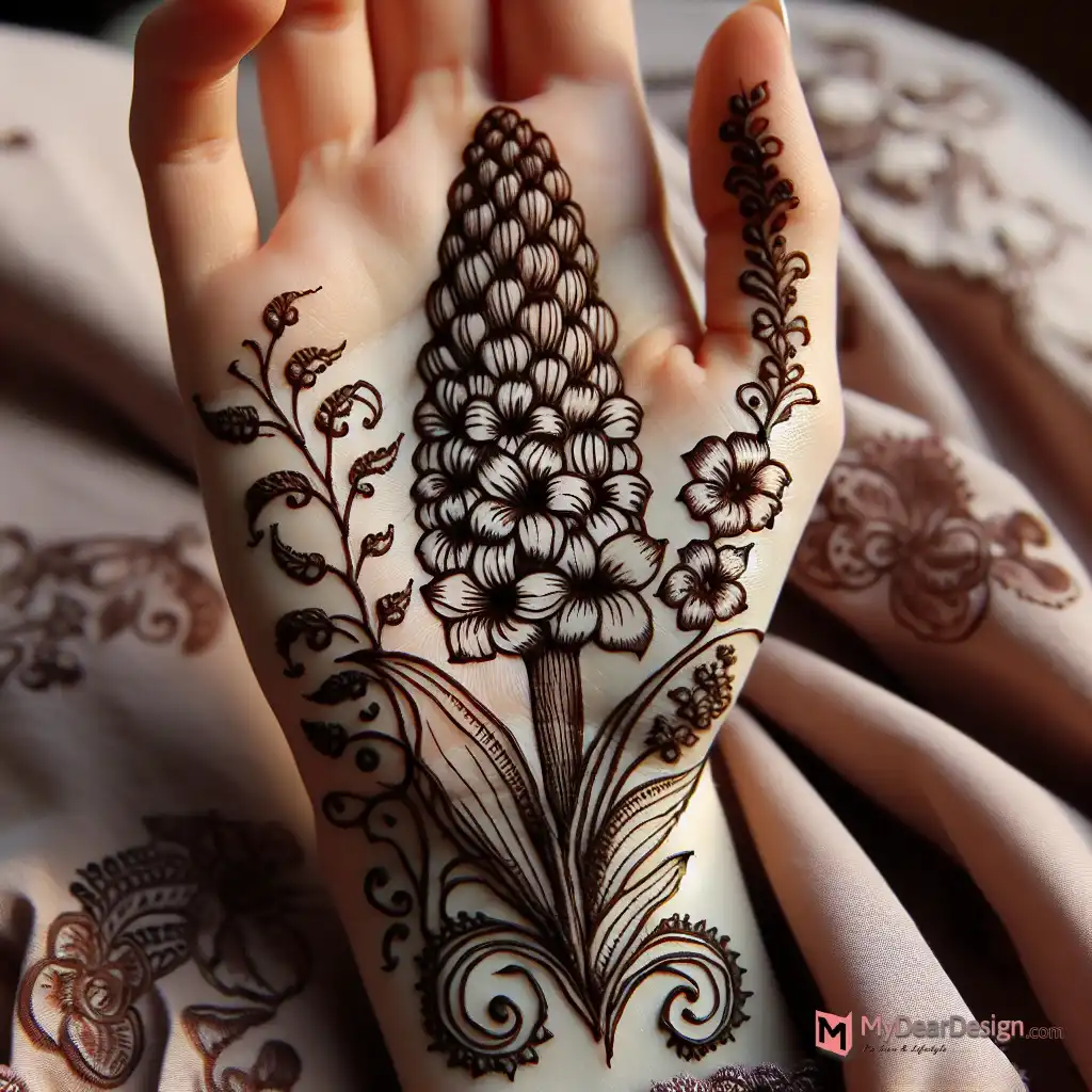 Popular Hyacinth Mehndi Design