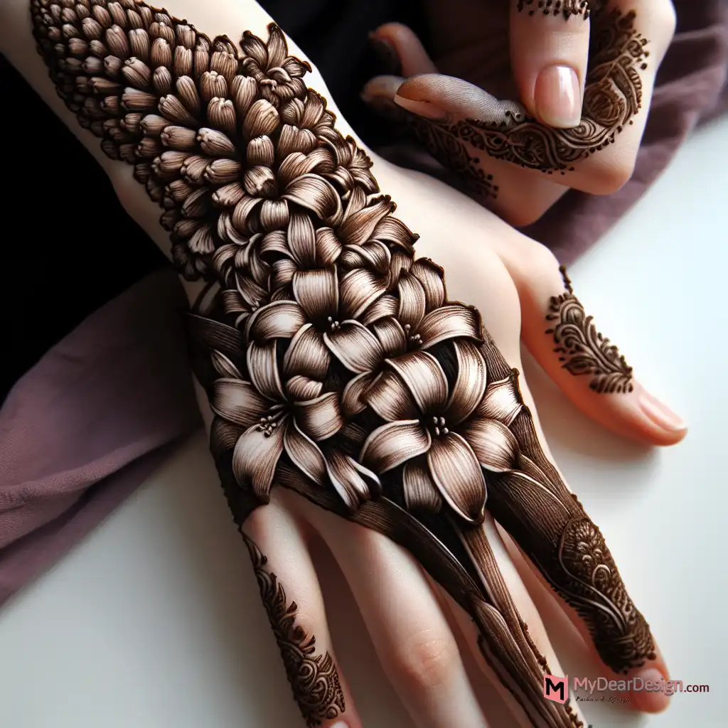 Hyacinth Flower Henna Art