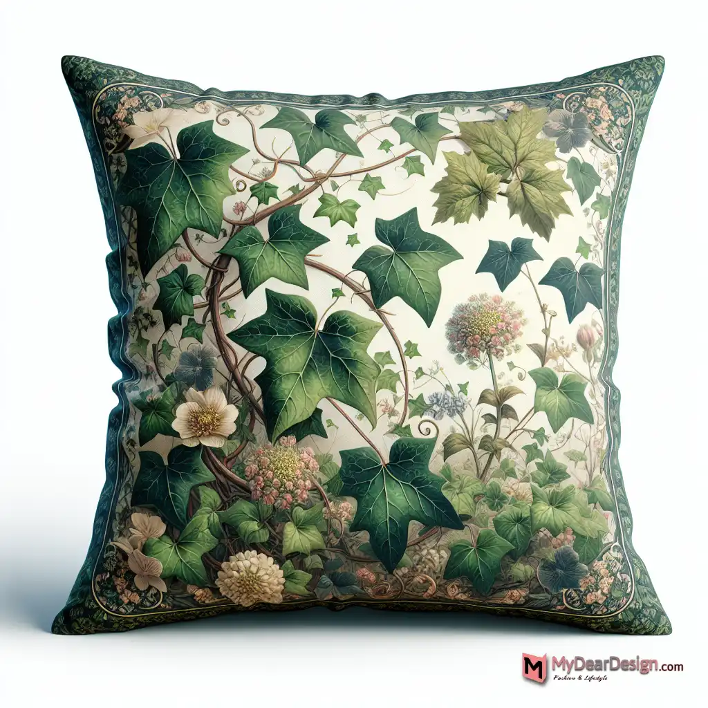 Ivy botanical pillow