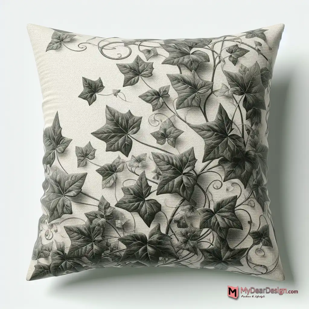 Ivy motif pillow