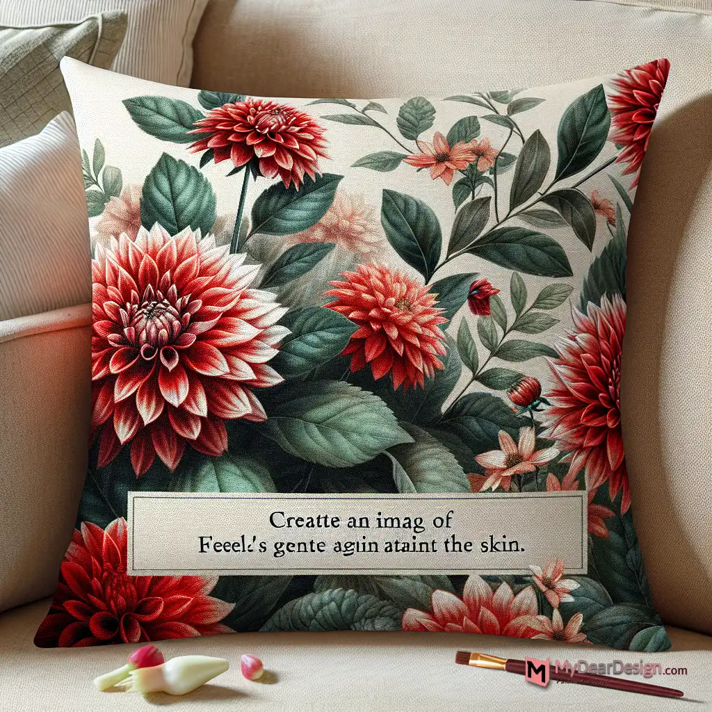 Ivy and flower cushion