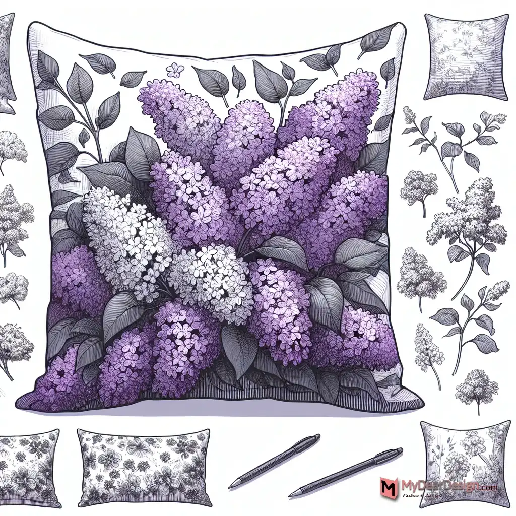 11. Lilac Flower Print Pillow