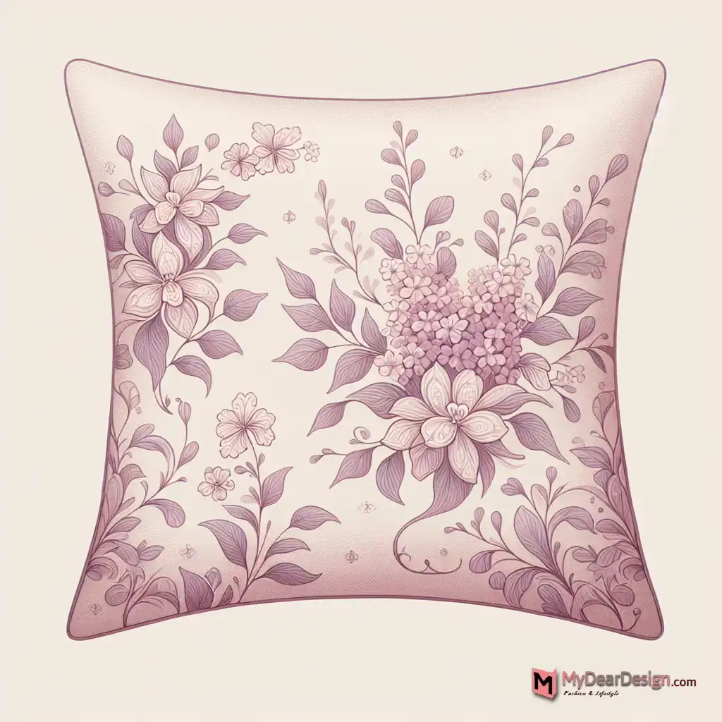 Lilac Print Pillow