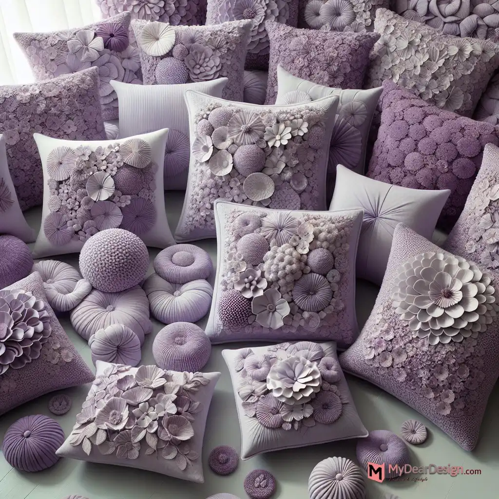 10+ Beautiful Lilac Floral Pillow Cover Ideas