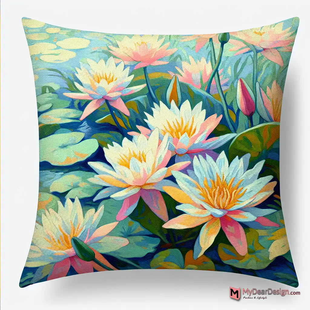 8. Floral Lily Pillow