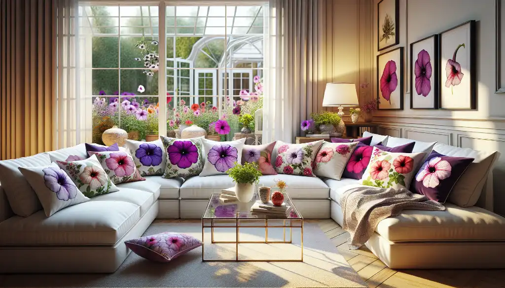 Petunia Floral Pillow Designs for Home: 21+ Best Ideas