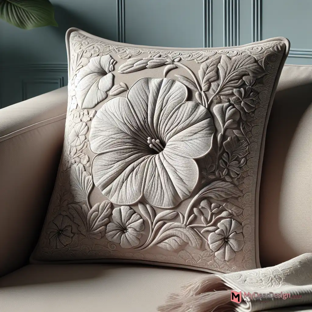 Petunia Motif Cushion