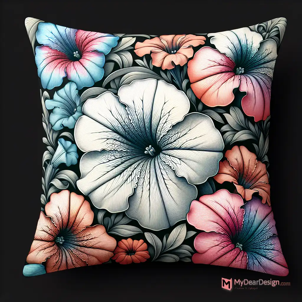 Petunia Flower Pillow