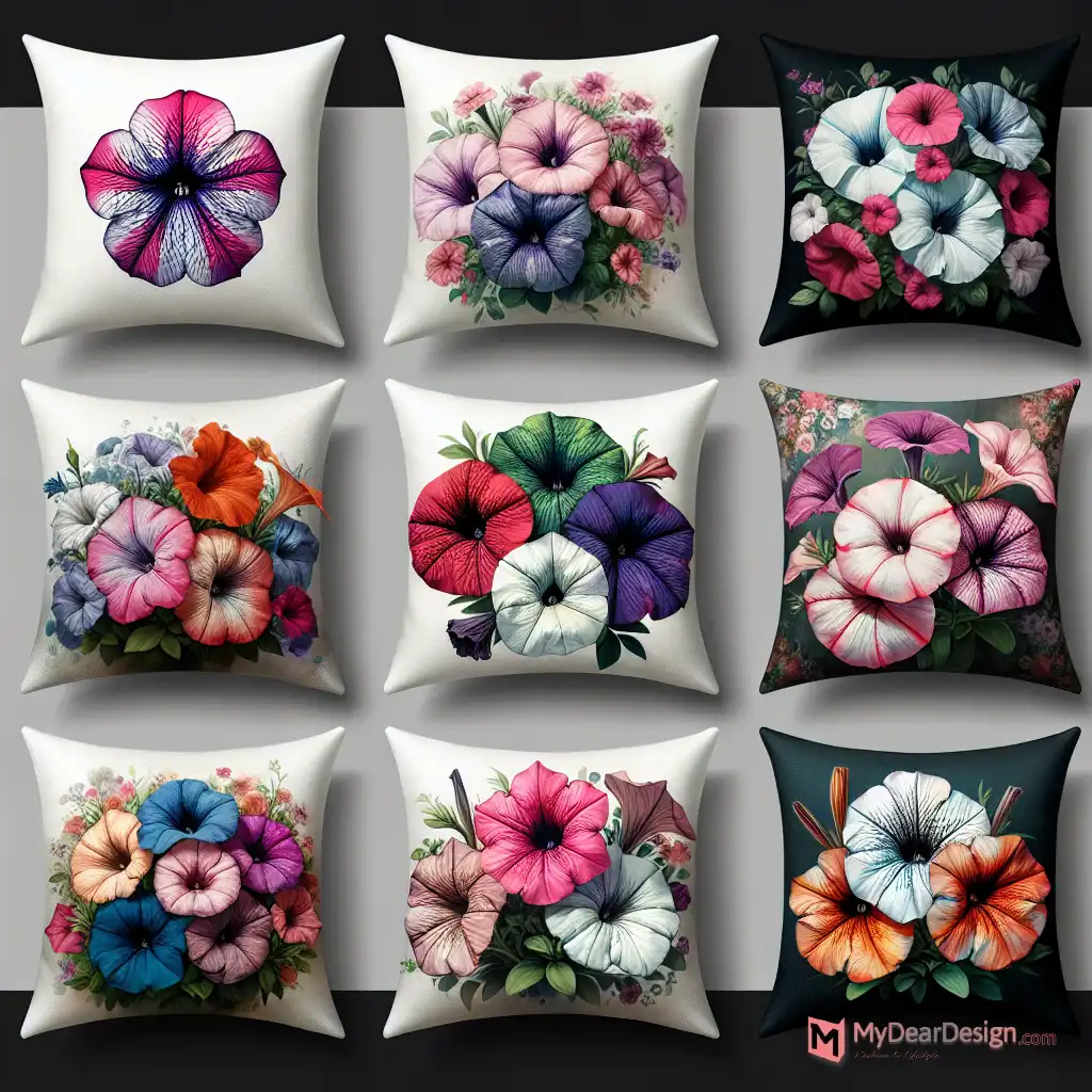 Petunia Print Pillow