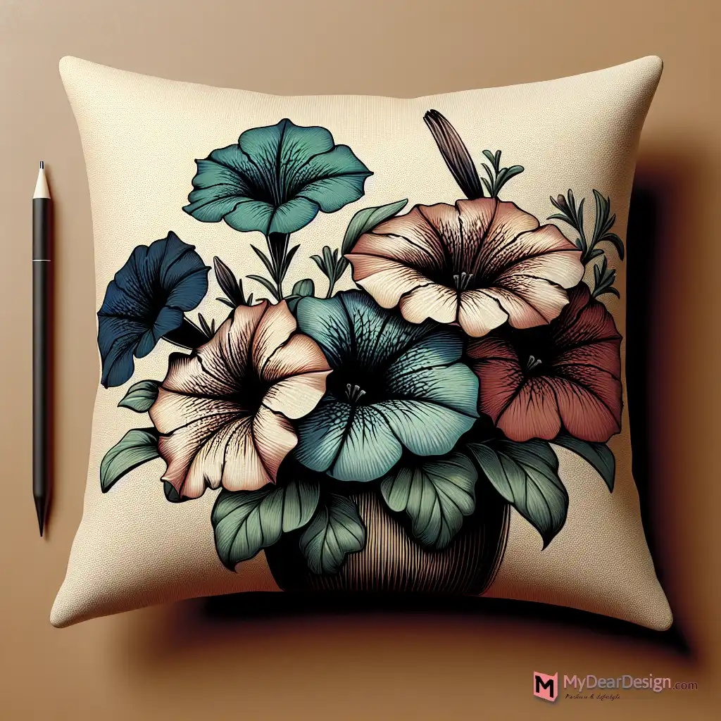 Petunia Design Pillow