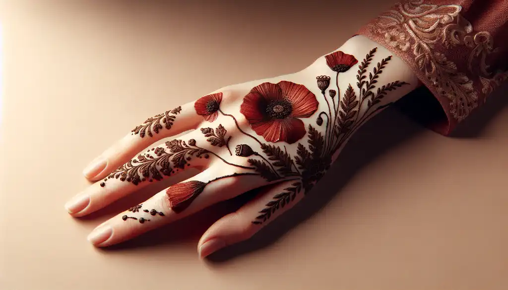 Top 35+ Poppy Flower Mehndi Designs You Must Try