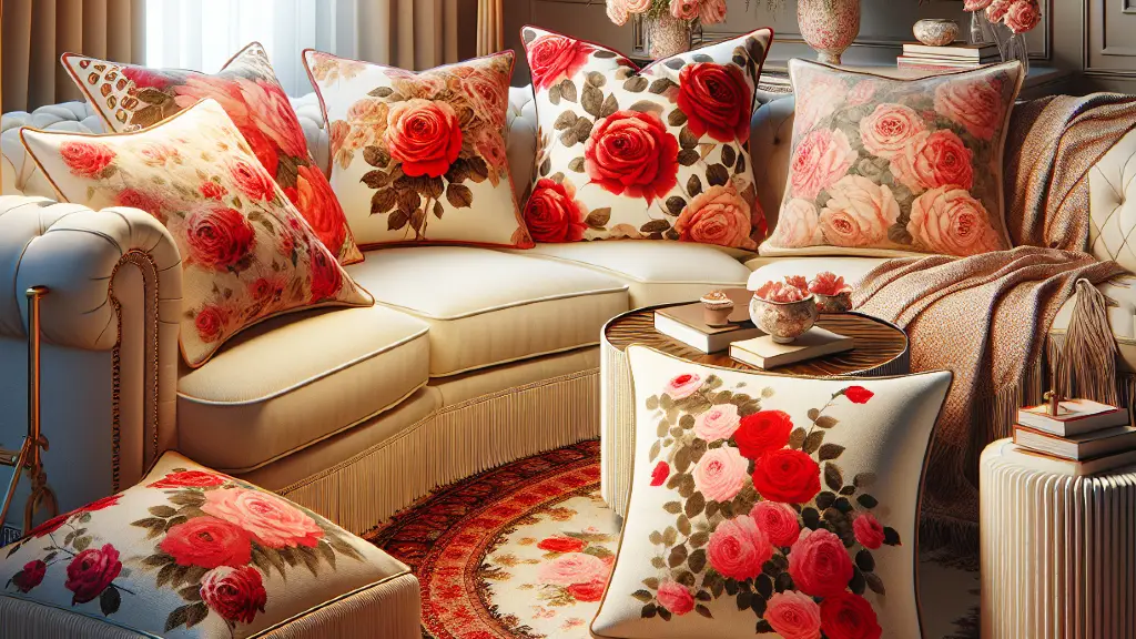 Styling Tips and Tricks: Rose Floral Cushions