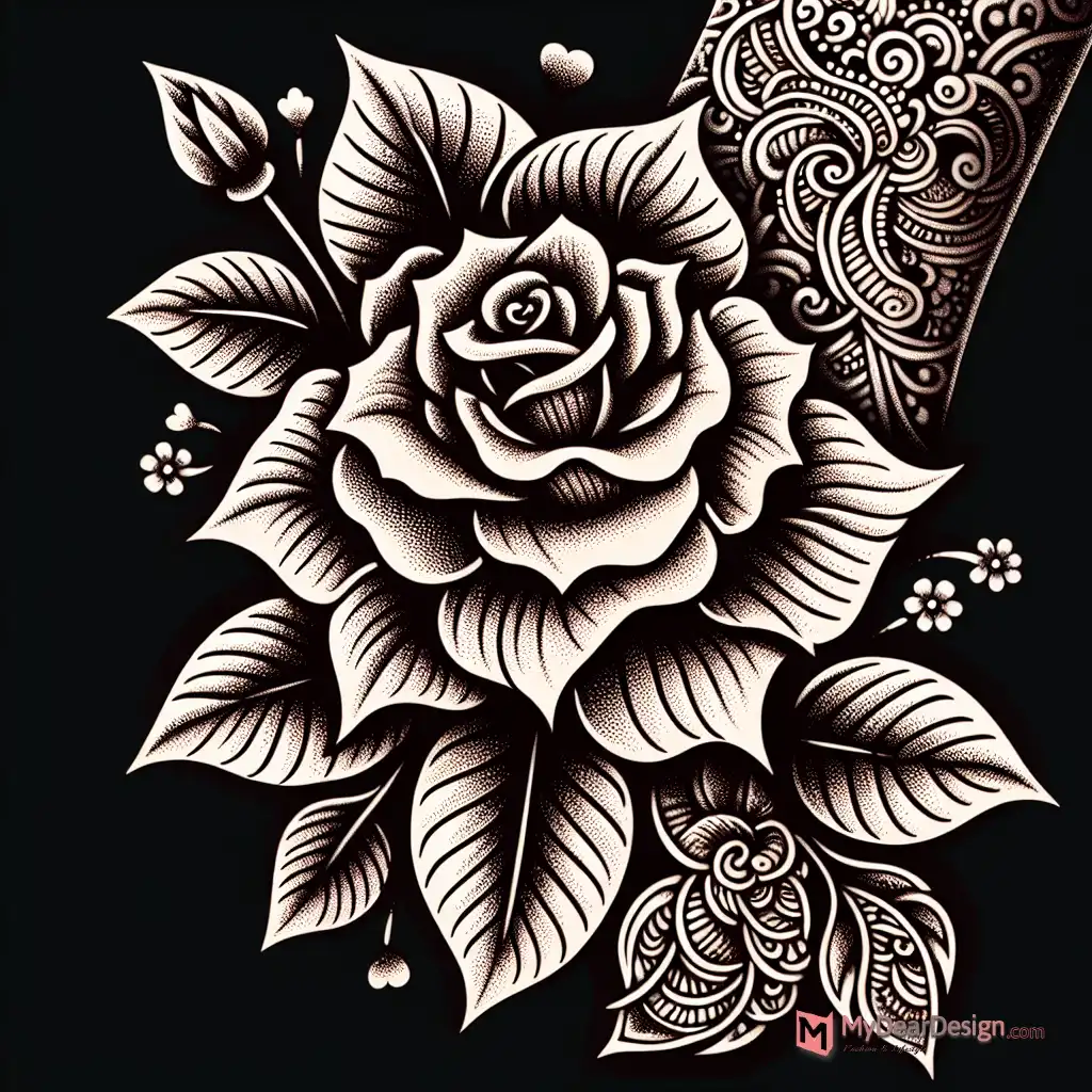 New Bold Rose Flower Mehndi Design