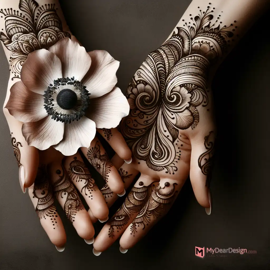 Top Anemone Mehndi Designs for Hands